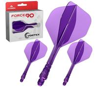 Mission Darts | Force 90 Vortex | Sistema integrato di volo e stelo in precisione sagomato | Disponibile in diversi stili | Disponibile in diversi colori. (Standard No2 - Tweenie, Viola Trasparente)