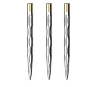 Mission Darts Laser Plus - Puntali in acciaio laser, ad arco solido, 32 mm, colore: Argento