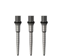 Mission Darts Points Titan Ripple | Titanium Conversion Point | 26 mm | Silver (X2656)
