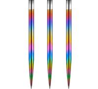 Mission Darts Punta in acciaio con punte lisce per freccette | Punte di ricambio lisce, 38mm, arcobaleno (#_1xX2447)