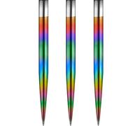 Mission Darts Punte per freccette con punta in acciaio, lisce e lisce da 30 mm, colore arcobaleno (#_1xX2443)