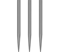 Mission Darts Punte per freccette con punta in acciaio, lisce e lisce da 38 mm, colore argento (#_1xX2429)
