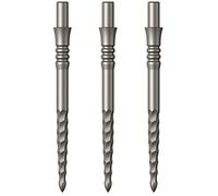 Mission Darts Punti da cecchino | Lunar FS | Punti di ricambio punta in acciaio | 32mm | Argento (X2663)