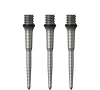 Mission Darts Punti Titan Ripple | Punto di conversione in titanio | 30mm | Argento (X2657)