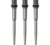 Mission Darts Punti Titan Ripple | Punto di conversione in titanio | 34mm | Argento (X2658)