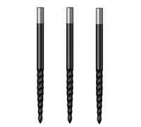 Mission Darts Replacementss Lunar F/S | Punti di ricambio per freccette con punta in acciaio | 38 mm nero (X2680)