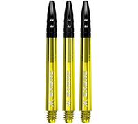 Mission Darts Sabre Shafts | Steli in policarbonato resistente con piano in alluminio nero | 1 set di 3 alberi | giallo | medio (S1560)