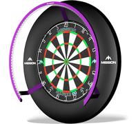 Mission Darts Torus 270 | Sistema di illuminazione a LED con facile accesso alla bersaglio per giocare senza restricted Play, sabbia blasted Black, rosso, blu, verde, viola, bronzo e argento