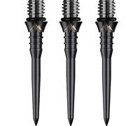Mission Titan PRO - Punte di conversione per Freccette, in Titanio, morbide in Acciaio, Nero - scanalato, 26 mm