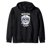 Mission To Mars Cool Space Astronaut Bear Cartoon Graphic Felpa con Cappuccio