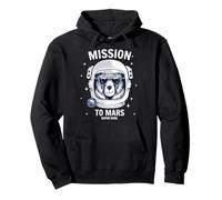 Mission To Mars Cool Space Astronaut Bear Cartoon Graphic Felpa con Cappuccio