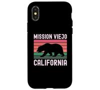 Mission Viejo California USA Bandiera Vintage Bear San Diego SD Custodia per iPhone X/XS