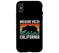 Mission Viejo California USA Bandiera Vintage Bear San Diego SD Custodia per iPhone X/XS