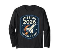 Missione 2026 Shirt Space Rocket Explore More Patch Maglia a Manica