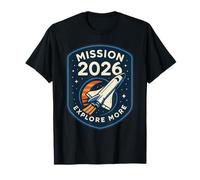 Missione 2026 Shirt Space Rocket Explore More Patch Maglietta