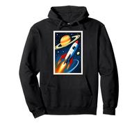 Missione a Saturno Rocket Ship Felpa con Cappuccio