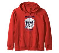 Missione su Marte Cool Space Astronaut Bear Cartoon Graphic Felpa con Cappuccio