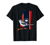 Mississippi In God We Trust State Flag Bird Maglietta