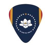 Mississippi State Flag Plettri per chitarra eleganti e durevoli, tre tipi di plettri per chitarra sottili, medi e pesanti (12 pezzi), adatti per chitarra, basso, chitarra elettrica, ukulele,