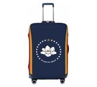 Mississippi State Flag Print Travel Luggage Cover Protector Valigia Copertura Lavabile Baggage Covers Anti-Scratch, Nero , S