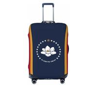 Mississippi State Flag Print Travel Luggage Cover Protector Valigia Copertura Lavabile Baggage Covers Anti-Scratch, Nero , M