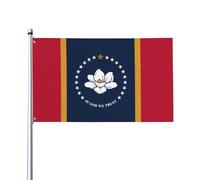 Mississippi State Flag Prints Bandiere decorative per esterni 0,9 x 1,5 m leggere e belle adatte per cortili all'aperto e celebrazioni di festival.