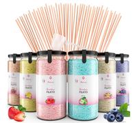 Misskandy® zucchero filato per macchina - Confezione da 6 * 240Gr - (Aromi naturali): Aromi: Fragola/Mela/Cola/Blueberry/Vaniglia/Lemonio/Polvere di zucchero+ 50 bastoncini (gratis)