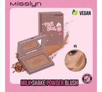 MISSLYN 1 pezzo Blush Milk Shake, Blush in Polvere Glitter e Scintillante con Specchio, Altamente Pigmentato, Aspetto Naturale Originale, Facilmente Sfumabile, Per Uso Quotidiano, Feste & Look Y2K, Ve