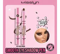 MISSLYN 1 pezzo Penna per ombretto liscia e scintillante, cremosa, impermeabile, a lunga tenuta e anti-sbavatura, stick illuminante per trucco occhi con colore pop, facile applicazione per uso quotidi