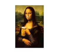 Missmisq Poster Della Mona Lisa - Decorazione Casa Umoristica e Capricciosa | Arte Murale Divertente Per Bagno - Per Ristorante Giardino Interno Festa Vacanza Casa Stanza Dormitorio Appartamento