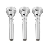 Missmore Trumpet Mouthpiece 3C 5C 7C Size Instrument Accessory-3 Pack Argento