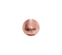MissNity 16G 8 mm Cuore Spiky Septum Anelli 316L Septum Clicker Anello Naso Cuore Daith Orecchini Piercings Jewelry, Argento