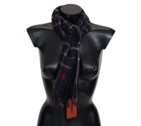 Missoni Black Checkered Unisex Neck Wrap Fringes Scarf