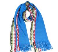 Missoni Blue Wool Men Scarf
