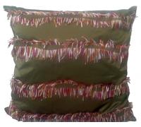 MISSONI FODERA CUSCINO 36% SETA FRANGE DOUBLE FACE FRANGE 50x50cm PAMIR T34