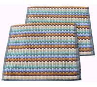 MISSONI HOME DUE ASCIUGAMANI OSPITI COTONE TESSUTO EFFETTO 3D 40x70cm YVAR 165