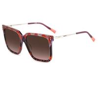 Missoni MIS 0107/S Women's Sunglasses - 57mm, Patterned Pink Violet Frame with Brown Gradient Lenses