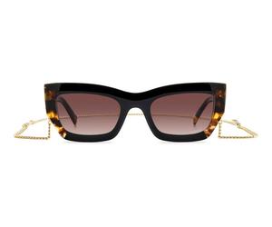 Missoni Mis 0151/s Occhiali Da Sole Donna Nero Squadrato Marrone 53mm