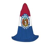 Missouri - Mantello con cappuccio con stampa bandiera dello Stato del Missouri, per ragazzi e adulti, per Halloween e carnevale