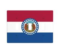Missouri State Flag 3 Gang Switch Plate Cover-Unbreakable policarbonato Wall Plate, resistente al calore, interruttore a levetta decorazione per la casa
