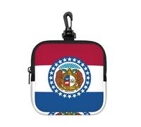 Missouri State Flag - Piccola custodia impermeabile con cerniera, in neoprene, per auricolari, portachiavi