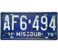 Missouri - Targa decorativa in alluminio per auto, 30,5 x 15,2 cm, divertente targa in metallo retrò