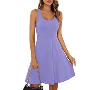 Missufe Rockabilly - Mini Abito Estivo Corto da Donna, Colore: Viola Chiaro