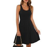 Missufe Rockabilly, Mini Abito Estivo, da Donna, per Il Tempo Libero (Nero, Piccolo)