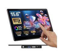 Missun Monitor Touchscreen Portatile da 15,6 Pollici, Display FHD 1920×1080 IPS con HDMI, VGA, DVI, Supporto VESA, Monitor Touch Compatibile con Laptop, Smartphone, PC, PS5/4