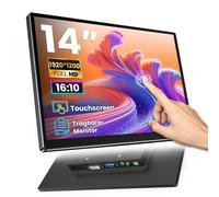 Missun Schermo portatile touch 14", FHD 1920x1200 100% sRGB 16:10, schermo IPS touch portatile per computer con HDMI, VGA, DVI per PC/PS4/R Pi/Console di gioco