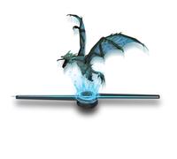 MissYou Ventilatore Olografico 3D 50cm con WiFi e App, Alta Risoluzione LED, Bluetooth, Telecomando, 700 Video Inclusi - Per Eventi, Fiere, Mostre