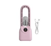 Mist Fan, Bladeless Personal Fan, USB-C Rechargeable Humidifier, 6-Speed