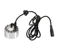 Mist Machine 24V Cambia colore 12 LED Mist Maker Fogger Pond Nebbia atomizzatore, Mist Maker Fontana d'acqua Pond Atomizzatore Umidificatore d'aria per Halloween, Party(#L'adattatore non è incluso)