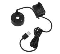 Mist Maker USB Fog Maker con pompa Fontana Atomizzatore Illuminazione a LED, Funzione Magica Arredamento per Vaso in Stagno, Halloween (BLACK)